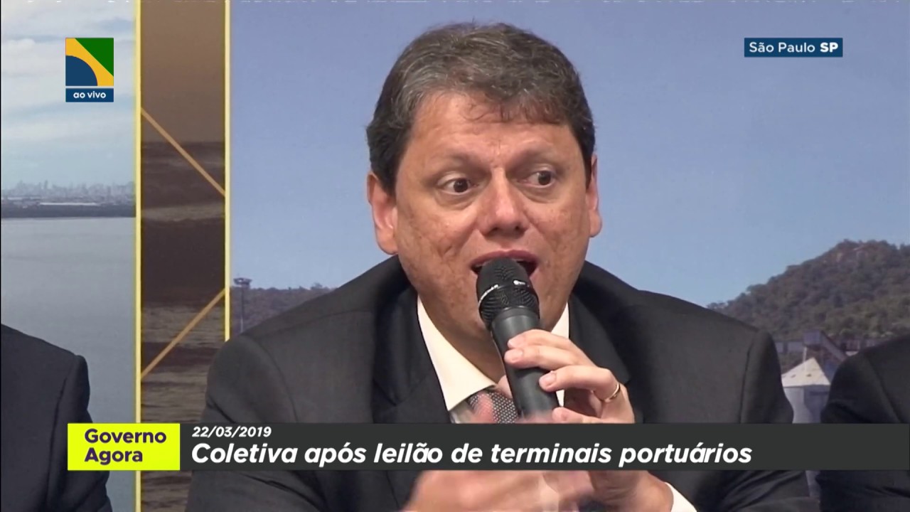 presidência candidatos Ministro da Infraestrutura fala sobre o resultado do leilão de áreas portuárias