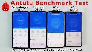 Snapdragon 888 против Exynos 2100 против A14 Bionic против A13 Bionic Тест производительности Antutu 🔥