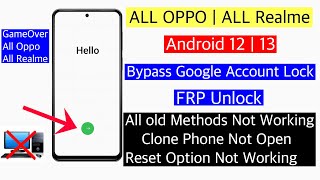 All OPPO/Realme Frp Bypass Without Pc/Unlock google account lock || all old methods not working