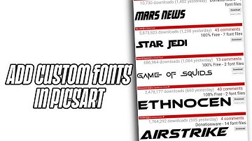 HOW TO ADD CUSTOM FONTS IN PICSART TUTORIAL | Alexia TV