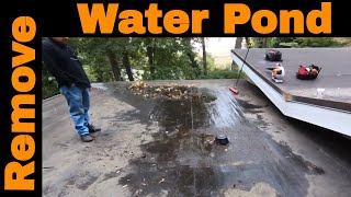 Remove Ponding Water Off A Flat Roof - Replace Your Roof Drain With A Channel And A Scupper