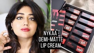 SWATCHES | Nykaa Get Set Matte! Demi Matte Lip Cream | corallista