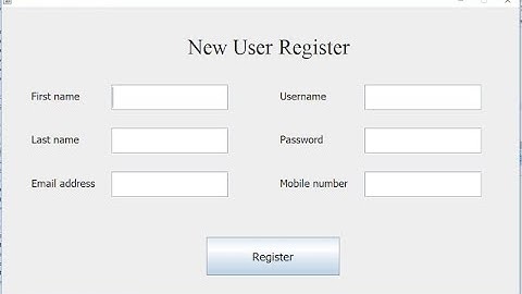 Java Swing Registration Form with MySQL Database in Eclipse