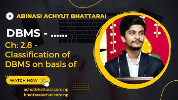 Ch.2.8 Classification of Database management system on the basis of ...|| For bsc csit bca by Achyut