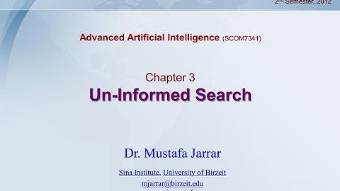 Un-Informed Search (Part 1/2)