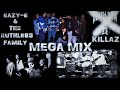 Eazye  the ruthless family  death row killaz  mega mix compilation 9395 bone thugs brownside