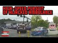 High Speed Pursuit Of Hijacked Ambulance