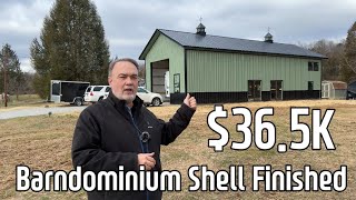 $36.5K Barndominium Shell for Materials & Labor: 24’x 60' x15’ Size, 18