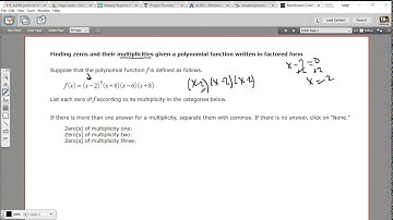 Finding zeros and their multiplicities of a polynomial in factored form