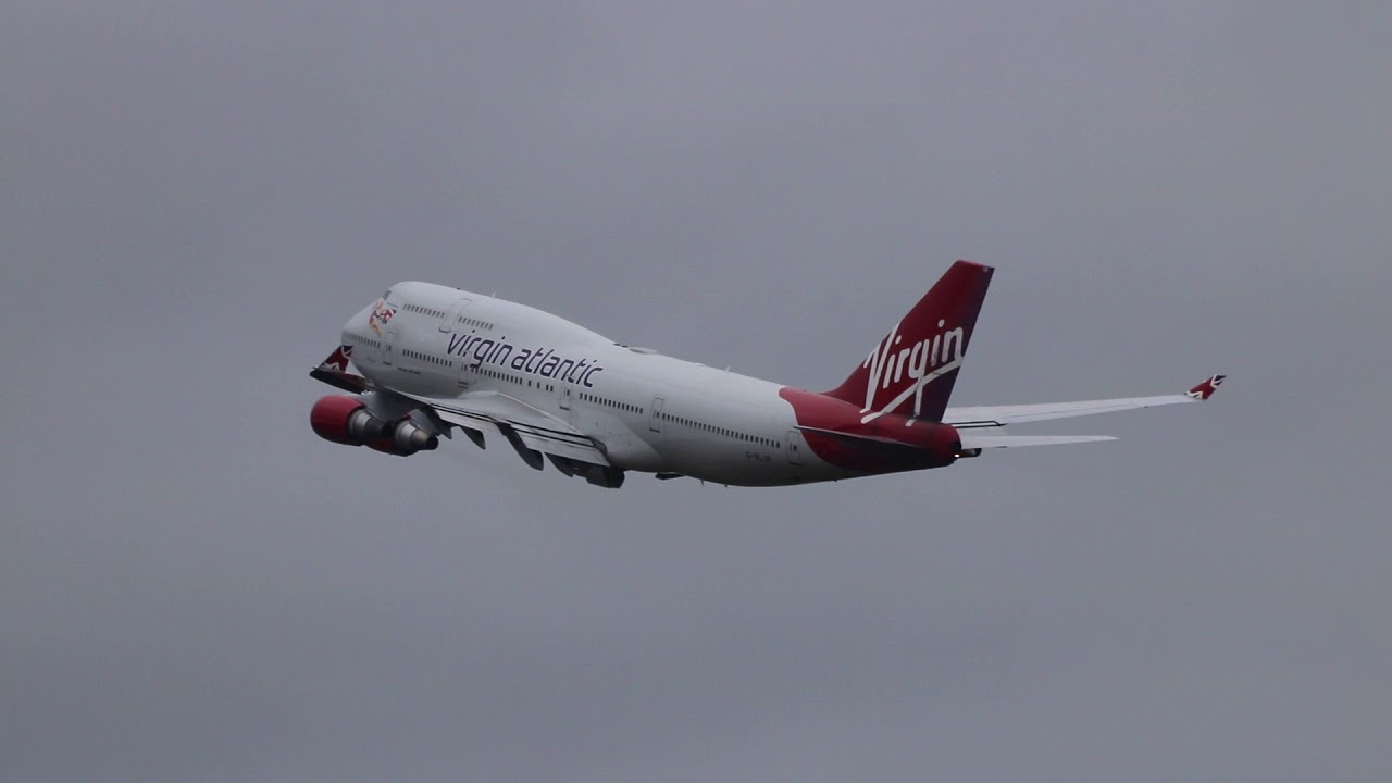 Virgin Atlantic Airways VS75 G VLIP Boeing 747 443 Takeoff To Orlando virgin-atlantic-airways-vs75-g-vlip-boeing-747-443-takeoff-to-orlando