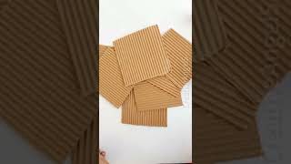 Waste cardboard ഒന്നും ഇനി കളയണ്ട|Cardboard reuse idea|Homemade corrugated sheet|diy craft materials screenshot 4