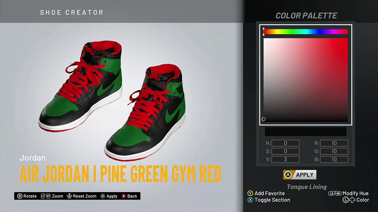 pine green gym red jordan 1