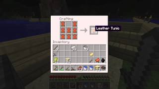 You need 8 of any usable material to form a body armor for yourself
using the crafting table.