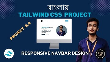 Tailwind CSS Bangla Project #5.4 Biggest Website Project Responsive Navbar Design
