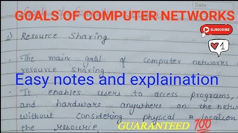 Goals of computer network | Lecture 7