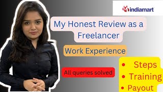 Indiamart Job Experience as a freelancer | No target/No sales Job | Weekly payout details shared