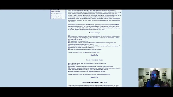 Starting out in CW, SKCC Guide and Common Abbreviations