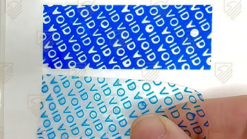 Intertronix Tamper Evident Labels TamperColor® Blue VOID security sticker