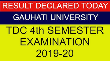 Result Declared🔥 | Gauhati University 🔥| TDC 4th Semester Result 2019-20 😳| How to check the Result🤔