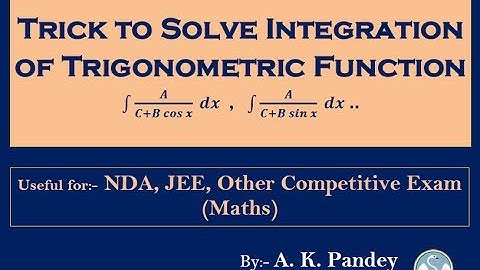 Trick to find Integration of Trigonomeetric function 1/5+4cosx, 1/5+4sinx