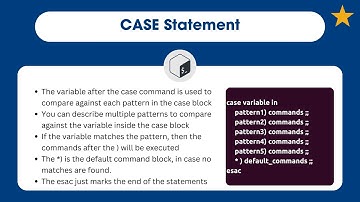 Control Flow: Conditional Case Statement