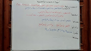 شرح ممتع مبسط لعلم التجويد (9) أحكام الاستعاذة والبسملة ومواضعها