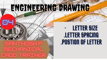 Engineering drawing l (தமிழ்) Letter spacing , Height ,position CADD nest RR naga