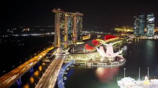 Time lapse of Marina Bay Sands hotel, Singapore in 4K/HD