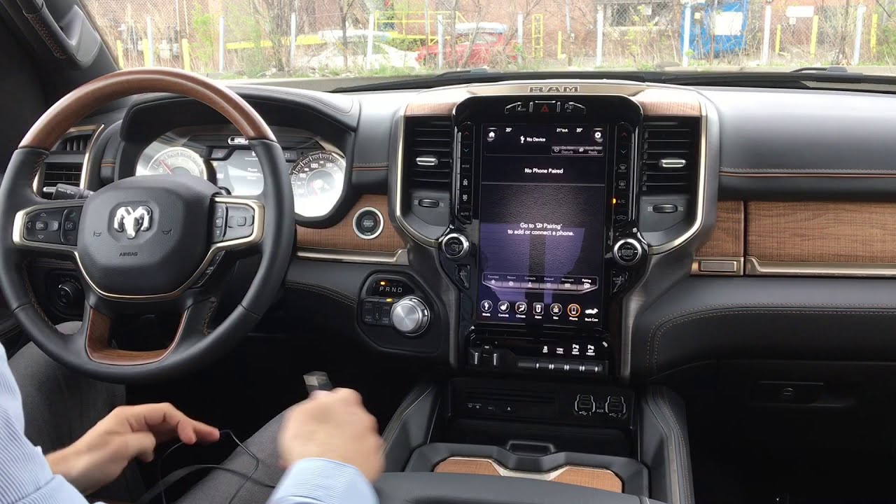 How to use the 12" inch Touchscreen Display on a Ram Truck - YouTube