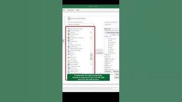 Trick 122 How to Create a Customized Tab on the Ribbon in Excel. #shorts
