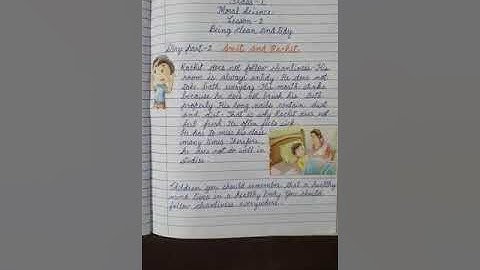 Class 1st ll Moral Science ll Being clean and tidy story part -2