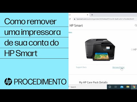 Como remover uma impressora de sua conta do HP Smart | Aplicativo on-line HP | HP Support