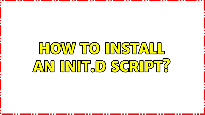 Ubuntu: How to install an init.d script?