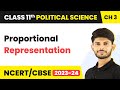 Proportional Representation - Election And Representation | Class 11 Political Science