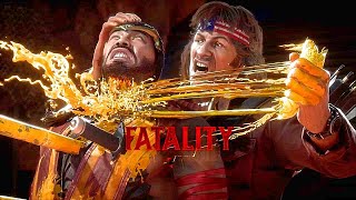 Mortal Kombat 11 All Fatalities on Scorpion Solid Lava