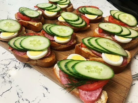 European Sandwiches- Russian Appetizer Sandwiches - Breakfast Sandwiches