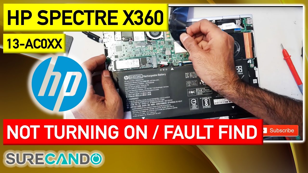 ジャンク HP envy 13-ar Ryzen 5 通電可能、起動不可 HP Envy 13-AC Laptop does not turn on. Fault finding mission - YouTube