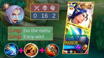 NEW ZILONG ANNOYING INSTANT DELETE BUILD UNTIL THIS BUFFE ENEMY FEEDER IN MYTHIC GLORY - MLBB