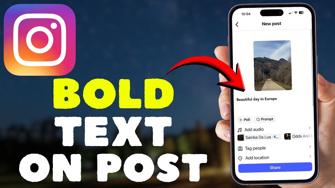 How To Bold Text On Instagram Post (2026) - YouTube