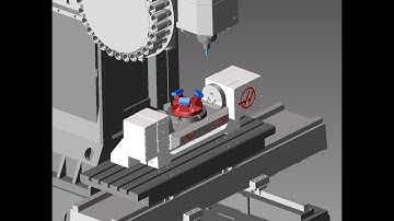 GibbsCAM and Haas VF4 Machine Sim.