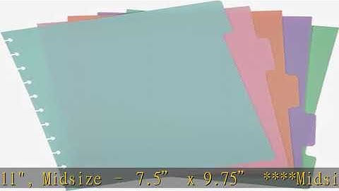 Talia Discbound Notebook - Dividers (Letter Size, 5Tab Pastel)