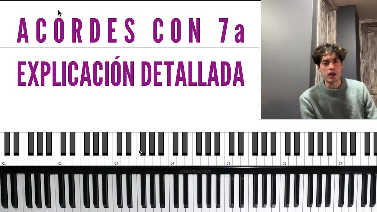 Acordes con 7a en piano