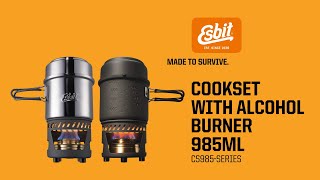 Esbit Cookset with alcohol burner, 985ml
