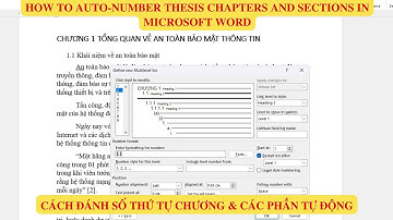 Cách đánh số thứ tự Chương và các phần trong Word tự động | Automatic Number Chapters and Sections