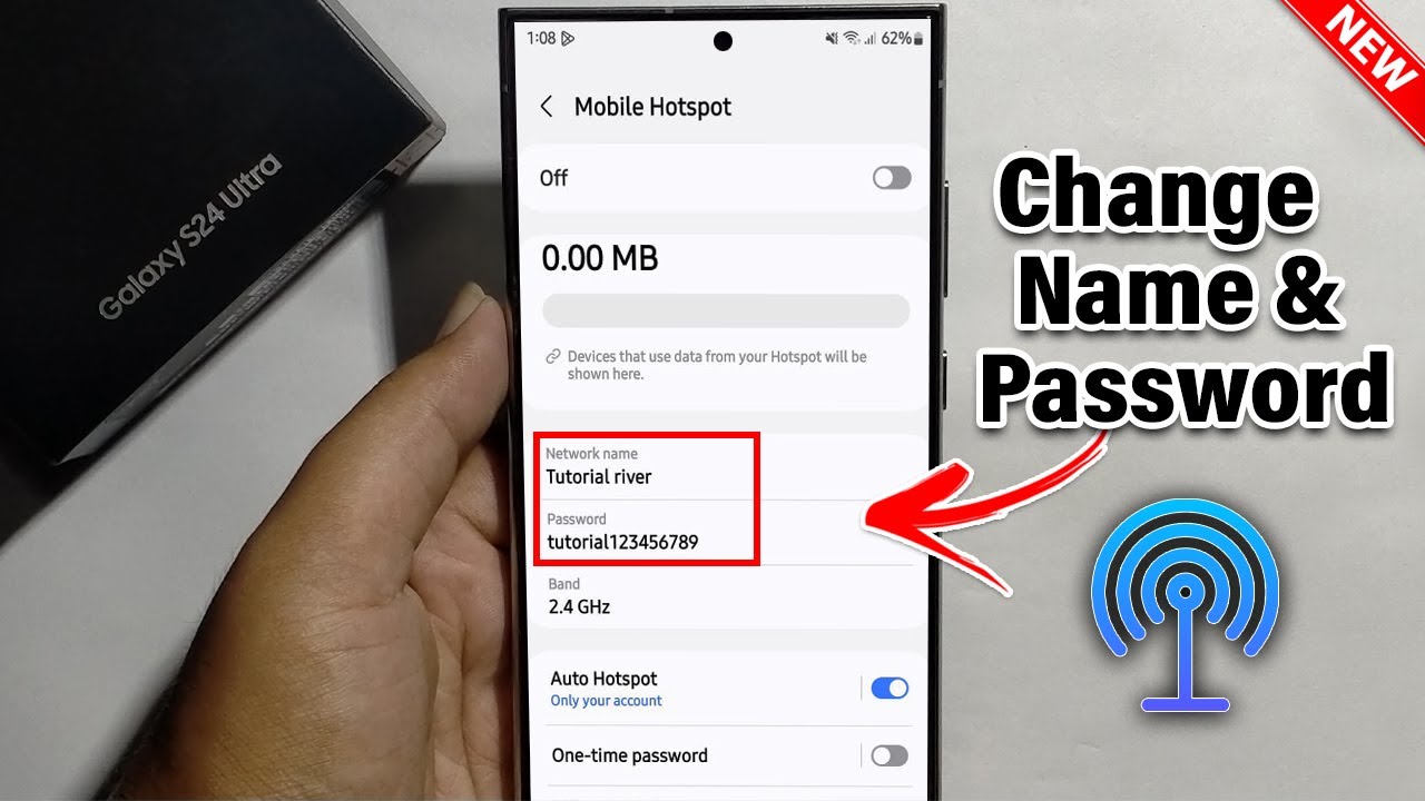 How To Change Mobile Hotspot Name & Password On Samsung Galaxy S24 /S24 ...