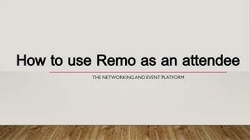 How to use Remo as an attendee
