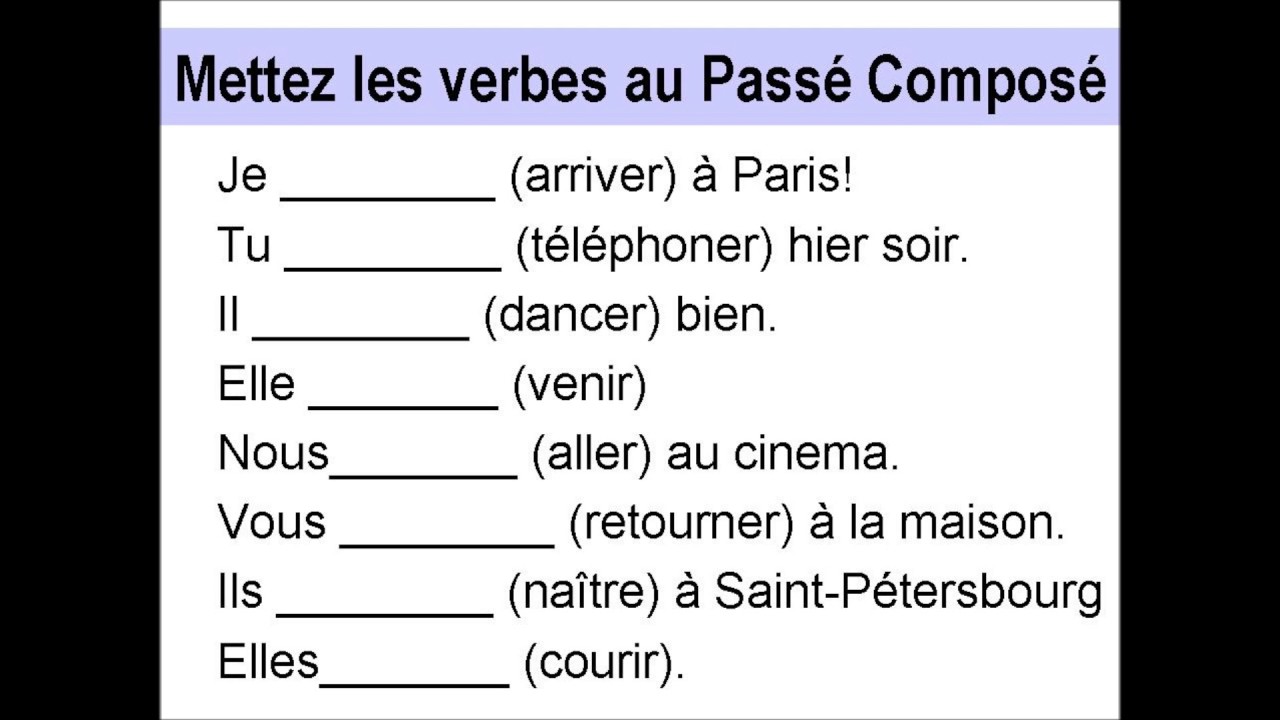 Passe Compose Part 27 Le francais interactif - YouTube