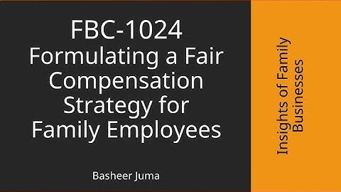 Basheer Juma FBC 1024 D 14 Formulating a Fair Compensation Strategy