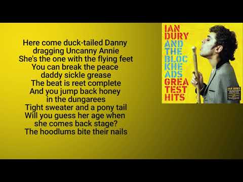 IAN DURY & THE BLOCKHEADS Sweet Gene Vincent (lyrics)