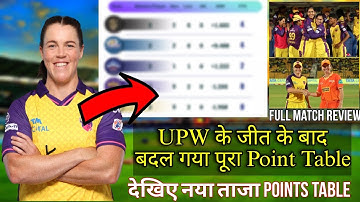 WPL 2024 Match Review | UPW vs GGW Match Review | Point Table after UPW today win| Wpl points table.